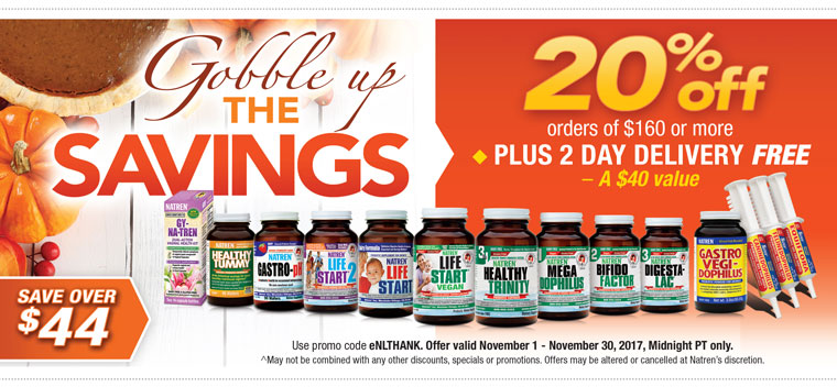 Gobble up the savings! Get 20% Off
